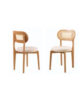 Cadeiras com Encosto Curvado em Telinha - Chelsea - Gold Salas	
