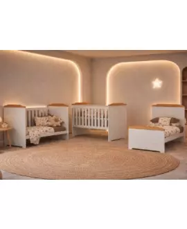 Mini Berço Multiuso 3 em 1 com Colchão Doçura - MobiBaby