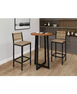 Bistrô Completo com 2 Banquetas - Coliseu - Paonanda Decor