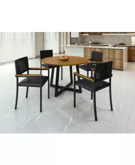 Conjunto para Área Gourmet 4 Cadeiras 1,20m - Coliseu - Paonanda Decor