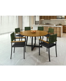 Conjunto para Área Gourmet 6 Cadeiras 1,50m - Coliseu - Paonanda Decor