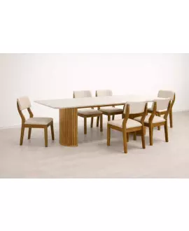 Sala de Jantar Completa com 6 Cadeiras Stella -Domus Móveis