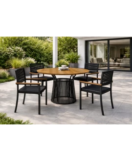 Conjunto para Área Gourmet Laminado 4 Cadeiras 1,20m - Roma - Paonanda Decor