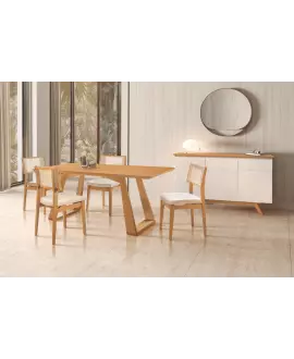 Sala de Jantar Laminada 6 Cadeiras 2,0x1,0m - Dallas - Star Móveis