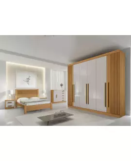 Guarda Roupa Casal 6 Portas 6 Gavetas - Da Vinci Plus Ripado - Móveis D'Doro