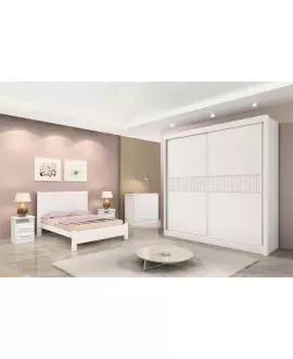 Guarda Roupa Casal 2 Portas 6 Gavetas - Cancun Ripado - Móveis D'Doro