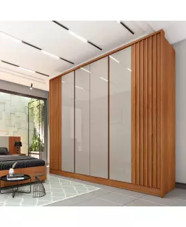 Guarda Roupa Casal Ripado 6 Portas 6 Gavetas - Barcelona - Tcil Móveis