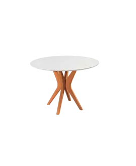 Mesa de Jantar Redonda com Vidro 1,10m - Genebra - Star Móveis