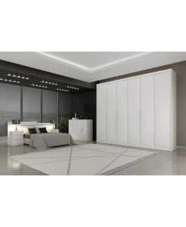 Guarda Roupa Casal 6 Portas 8 Gavetas - Orfeus - Móveis Novo Horizonte
