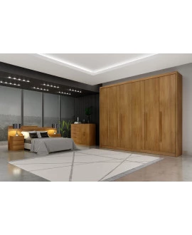Guarda Roupa Casal 6 Portas 6 Gavetas - Coimbra - Móveis Novo Horizonte