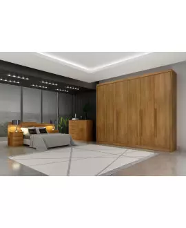 Guarda Roupa Casal 6 Portas 6 Gavetas - Coimbra - Móveis Novo Horizonte