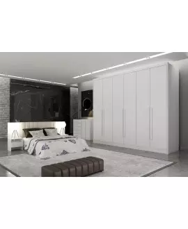 Guarda Roupa Casal 6 Portas 8 Gavetas - Maldivas - Móveis Novo Horizonte