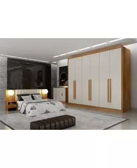Guarda Roupa Casal 6 Portas 8 Gavetas - Himalaia - Móveis Novo Horizonte