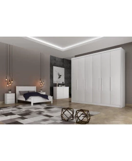 Guarda Roupa Casal 6 Portas 6 Gavetas - Santoro - Móveis Novo Horizonte