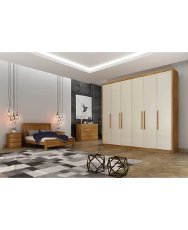 Guarda Roupa Casal 6 Portas 6 Gavetas - Granada - Móveis Novo Horizonte