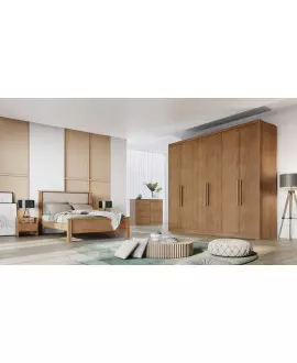 Guarda Roupa Casal 6 Portas 8 Gavetas - Messina - Móveis Novo Horizonte