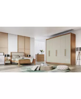 Guarda Roupa Casal 6 Portas 4 Gavetas - New Vértice - Móveis Novo Horizonte