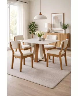 Sala de Jantar 4 cadeiras 1,20 x80 - Prime - Domus Móveis