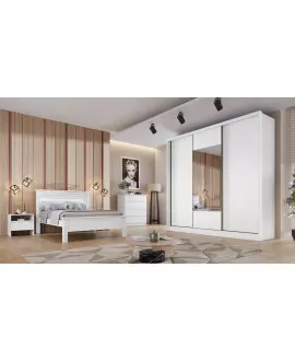 guarda roupa casal com espelho 3 portas arezzo moveis novo horizonte