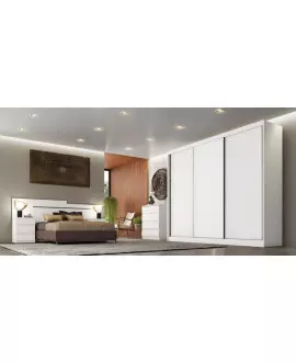 Guarda Roupa Casal 3 Portas 6 Gavetas - Arezzo Plus - Móveis Novo Horizonte