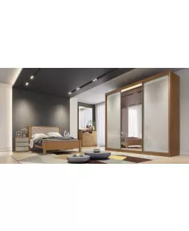 Guarda Roupa Casal 3 Portas de Correr Diamond Novo Horizonte