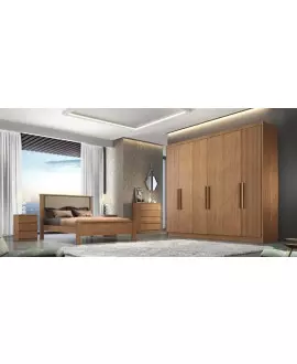 Guarda Roupa Casal 100% MDF 6 Portas 6 Gavetas - Rizon - Móveis Novo Horizonte