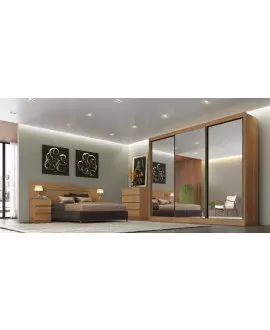 Guarda Roupa Casal com espelho Sollo Plus Novo Horizonte