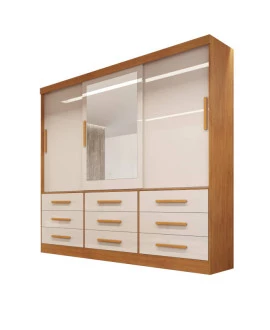 Guarda-roupa casal, guarda-roupa 9 gavetas, roupeiro casal de mdp, guarda-roupa casal com espelho, guarda-roupa casal 3 portas, guarda-roupa casal portas de correr