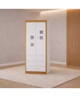 Guarda Roupa Infantil  2 Portas 2 Gavetas Ninho- MobiBaby