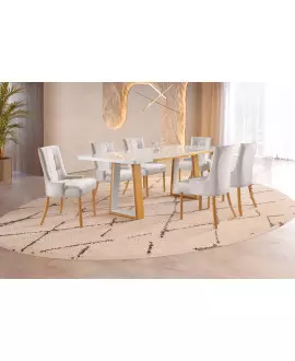 Sala de Jantar Moderna 6 Cadeira - Majestic - Requinte Salas