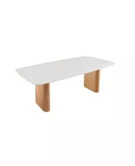 Mesa de Jantar Laminada com Vidro - Grécia - Requinte Salas