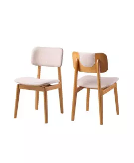 Cadeira Estofada Moderna em Madeira - Skye - Requinte Salas