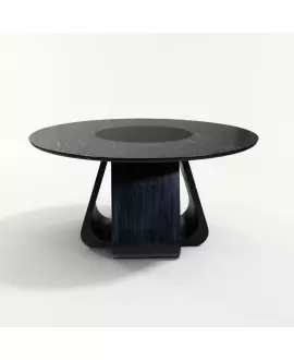 Mesa de jantar redonda com tampo giratório