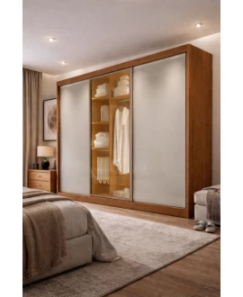 Guarda Roupa 12 prateleiras 6 Gavetas Lumem GLASS - Novo Horizonte 