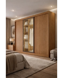 Guarda Roupa 12 Prateleiras 8 Gavetas Lumem GLASS - Novo Horizonte