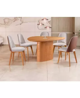 Sala de Jantar Moderna 5 Cadeiras - Minerva - Requinte Salas