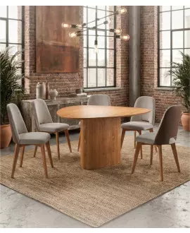 Sala de Jantar Moderna 6 Cadeiras - Minerva - Requinte Salas