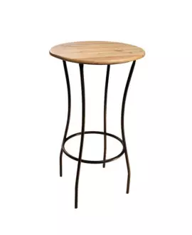 Mesa bistrô redonda de madeira- Lais