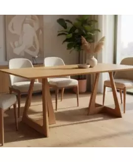 Mesa de Jantar Laminada Moderna - Blanca - Gold Salas