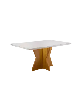 Mesa de Jantar Moderna com Vidro - Cristal - Móveis Mundial