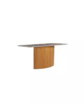 Mesa de Jantar com Vidro Ripada - Genova - Art Salas