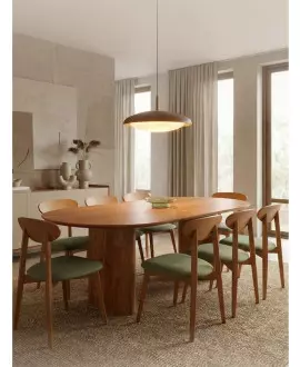 Sala de Jantar Moderna 8 Cadeiras 2,20x1,10m - Toscana - Requinte Salas