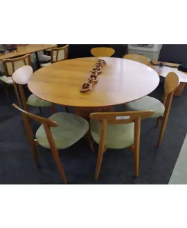 Sala de Jantar Laminada Redonda 6 Cadeiras 1,35m - Piemonte - Requinte Salas