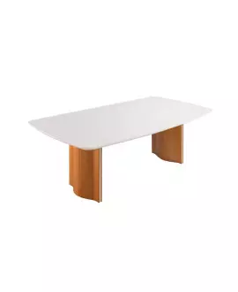 Mesa de Jantar Laminada com Vidro - River - Requinte Salas