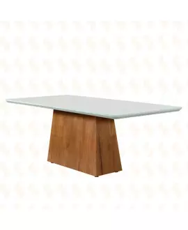 Mesa de Jantar Base Robusta MDF Laminado - Amsterdã - Art Salas