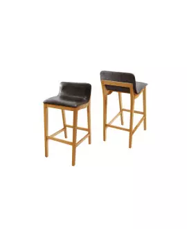 Banqueta em Madeira Maciça Estofada - Miami - Star Móveis