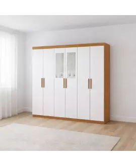 Guarda Roupa 6 Portas com 2 Espelhos  Perla -Grand Line