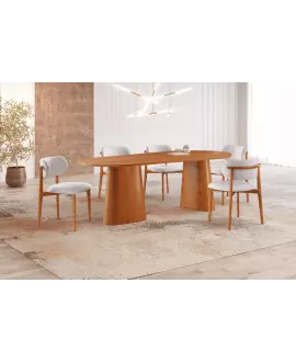 Sala de Jantar Orgânica com 6 Cadeiras - Montreal - Star Móveis