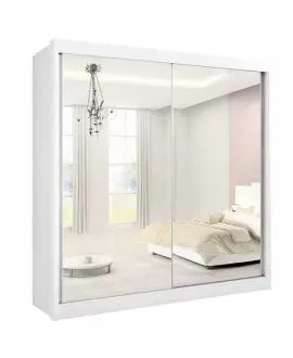 Guarda Roupa Casal Espelhado 2 Portas 6 Gavetas - Las Vegas-Branco ENVIO IMEDIATO