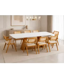 	 Sala de jantar madeira maciça 8 lugares 2,20 Oslo- Imperial